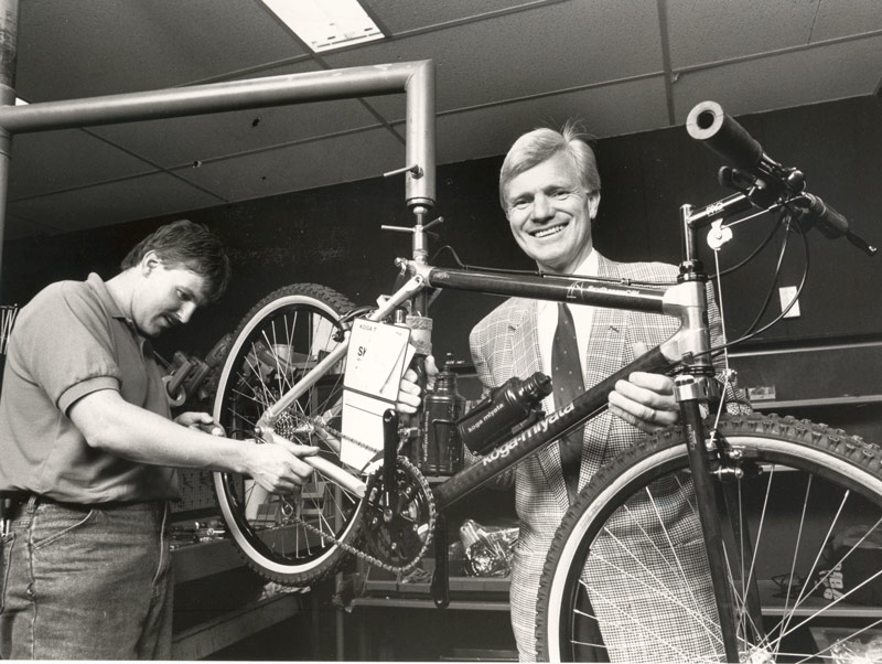 Die Herstellung eines Einrads der Marke Koga im Jahr 1974