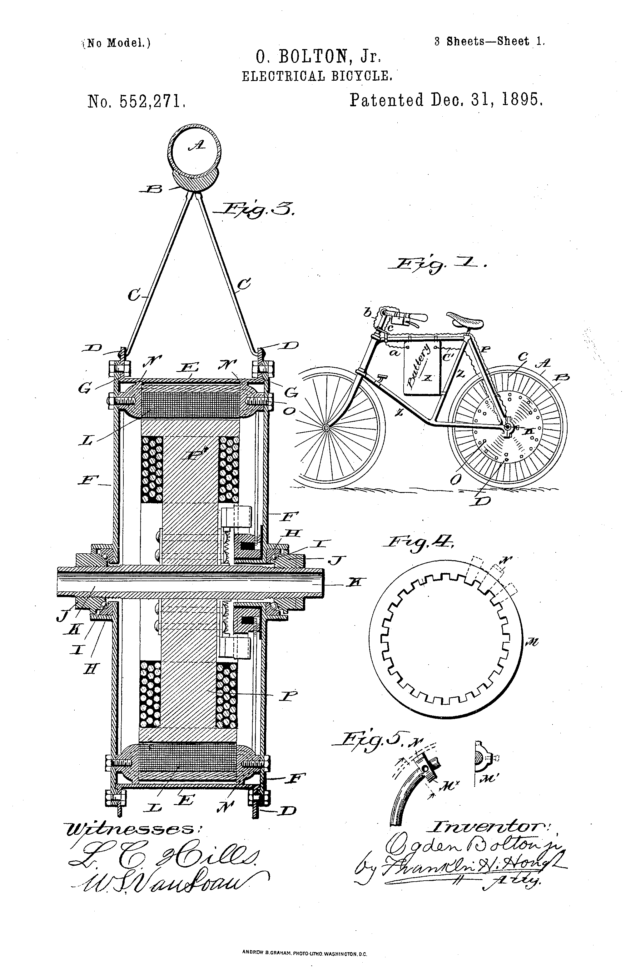 Patent für das erste Elektrofahrrad