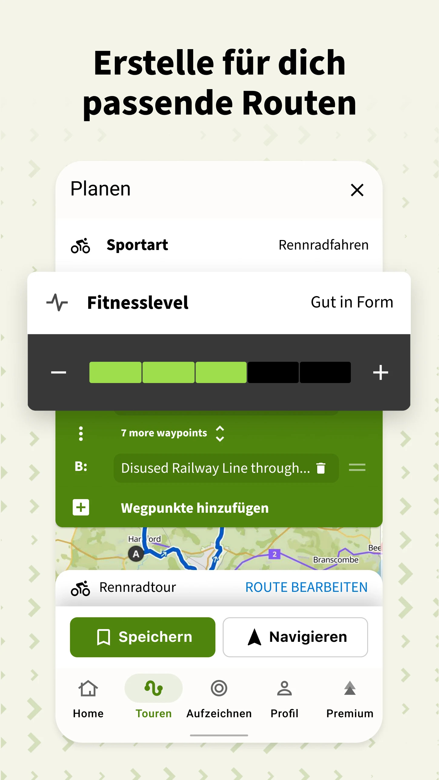 Komoot fitness e-bike app